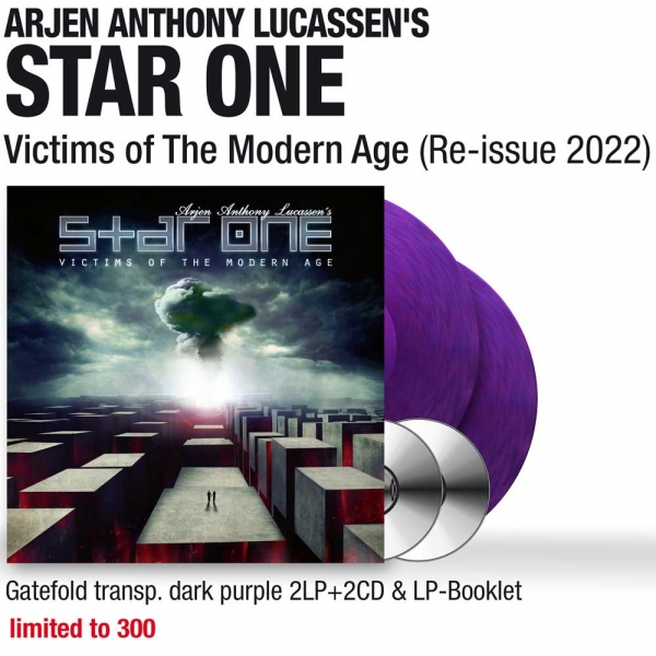 Arjen Anthony Lucassen's Star One - Victims of the Modern Age. Ltd Ed. Purple 2LP/2CD. Only 300 worldwide!